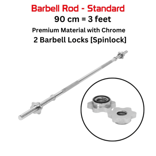 3' feet Premium Quality barbell Spinlock rode - Image 3