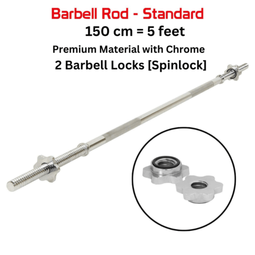 5' feet Premium Quality barbell Spinlock rode - Image 3